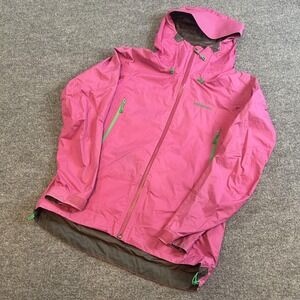 Patagonia Jacket Womens Small Pink Gore Tex Hooded Waterproof Shell Rain